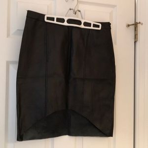 Black leather skirt
